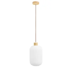 House Nordic ARGALO Suspension en verre et bois 20x38cm