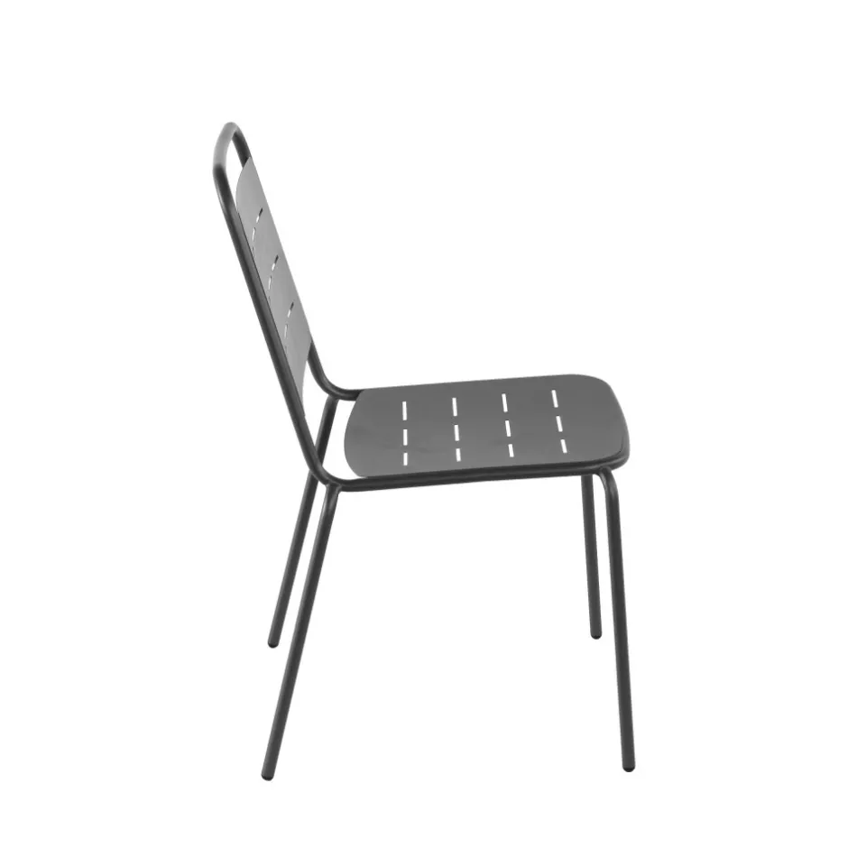 Best Drawer ARIA Lot de 4 chaises de jardin en métal