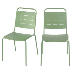 Best Drawer ARIA Lot de 4 chaises de jardin en métal