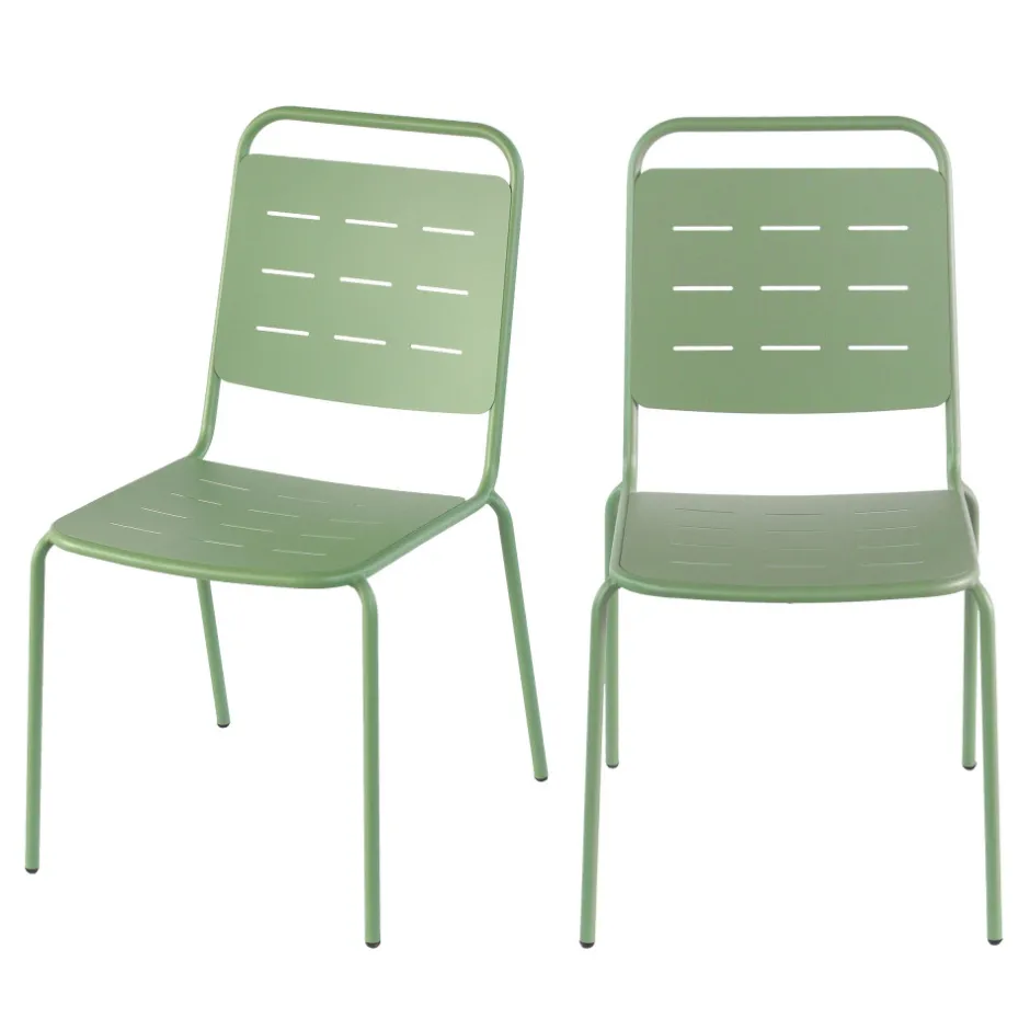 Best Drawer ARIA Lot de 4 chaises de jardin en métal