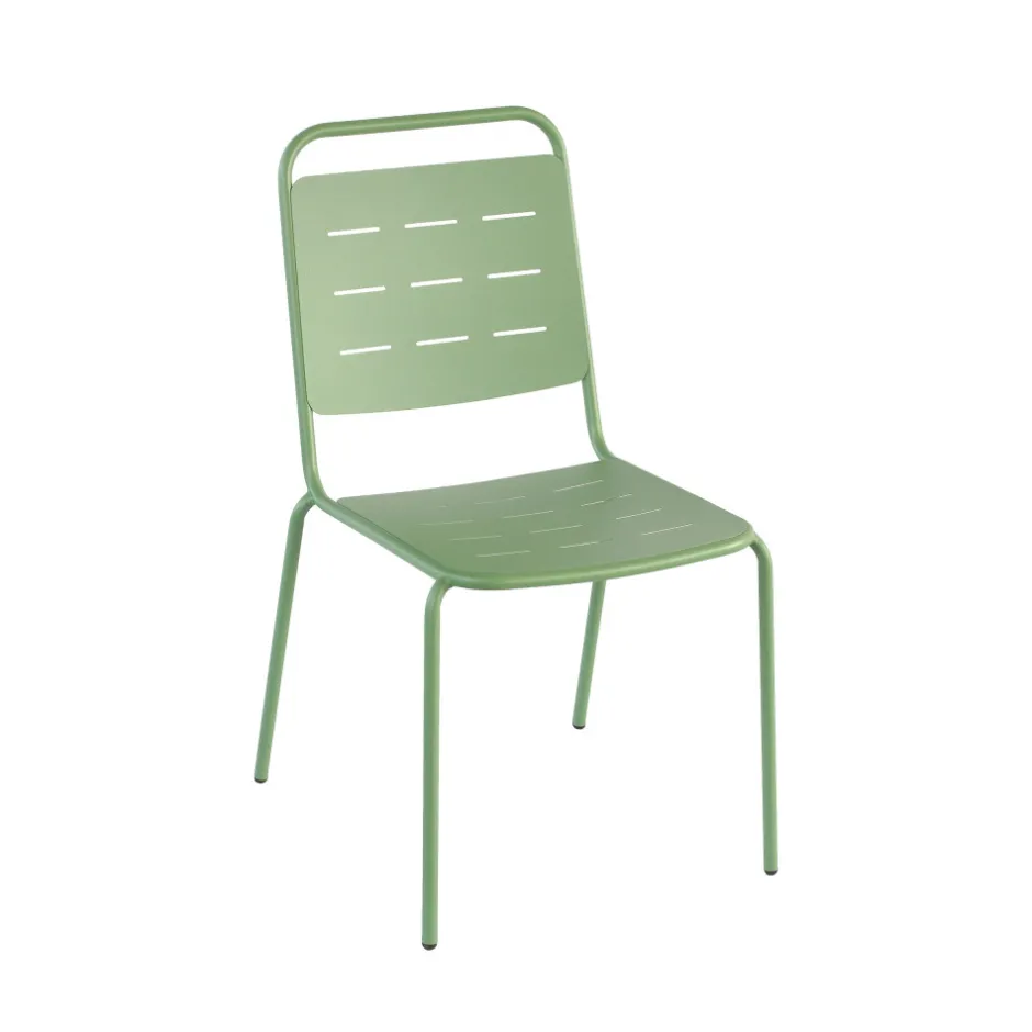 Best Drawer ARIA Lot de 4 chaises de jardin en métal