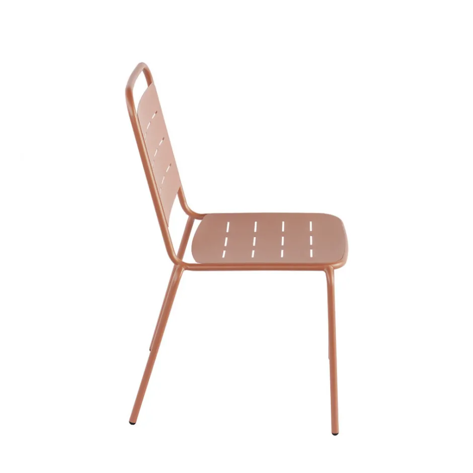 Best Drawer ARIA Lot de 4 chaises de jardin en métal
