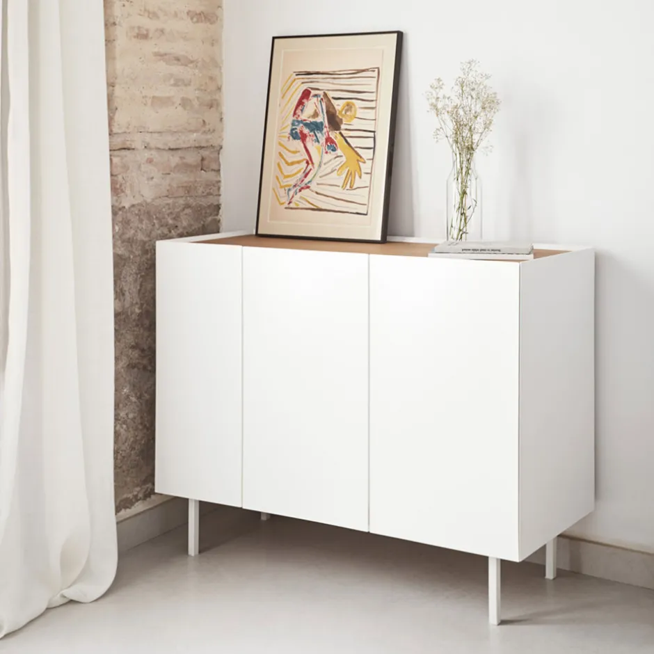 Hot Teulat ARISTA Buffet en bois 3 portes 3 tiroirs L110cm
