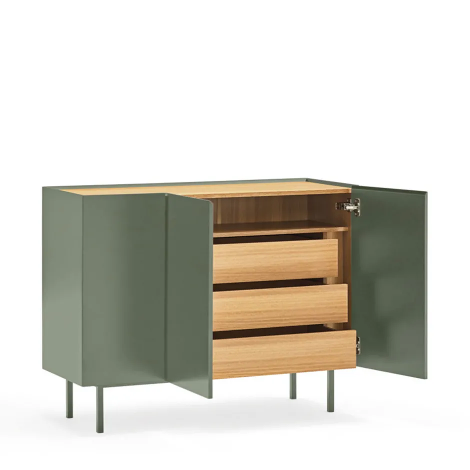 Hot Teulat ARISTA Buffet en bois 3 portes 3 tiroirs L110cm
