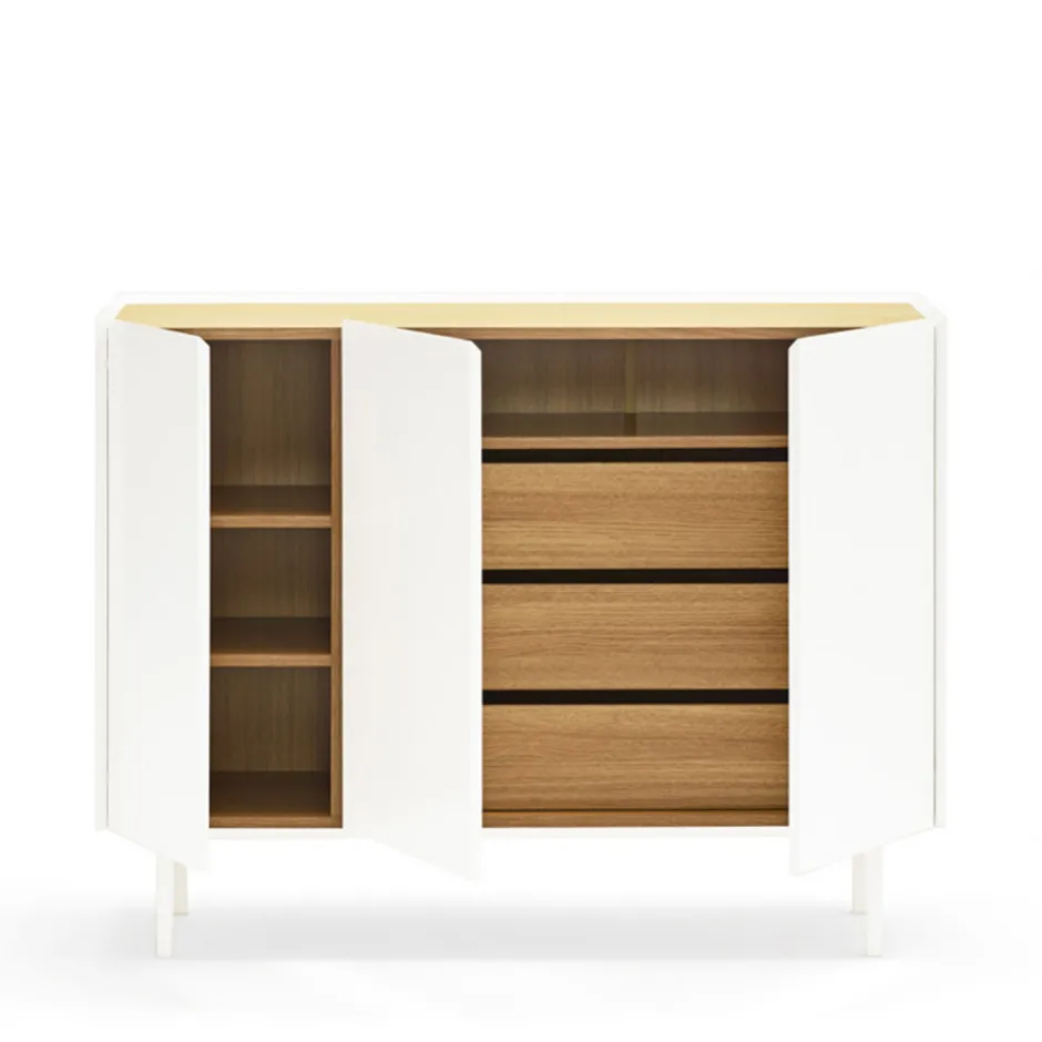 Hot Teulat ARISTA Buffet en bois 3 portes 3 tiroirs L110cm