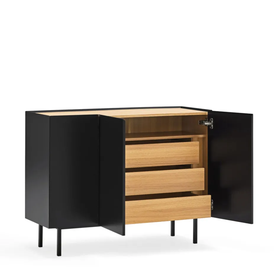 Hot Teulat ARISTA Buffet en bois 3 portes 3 tiroirs L110cm
