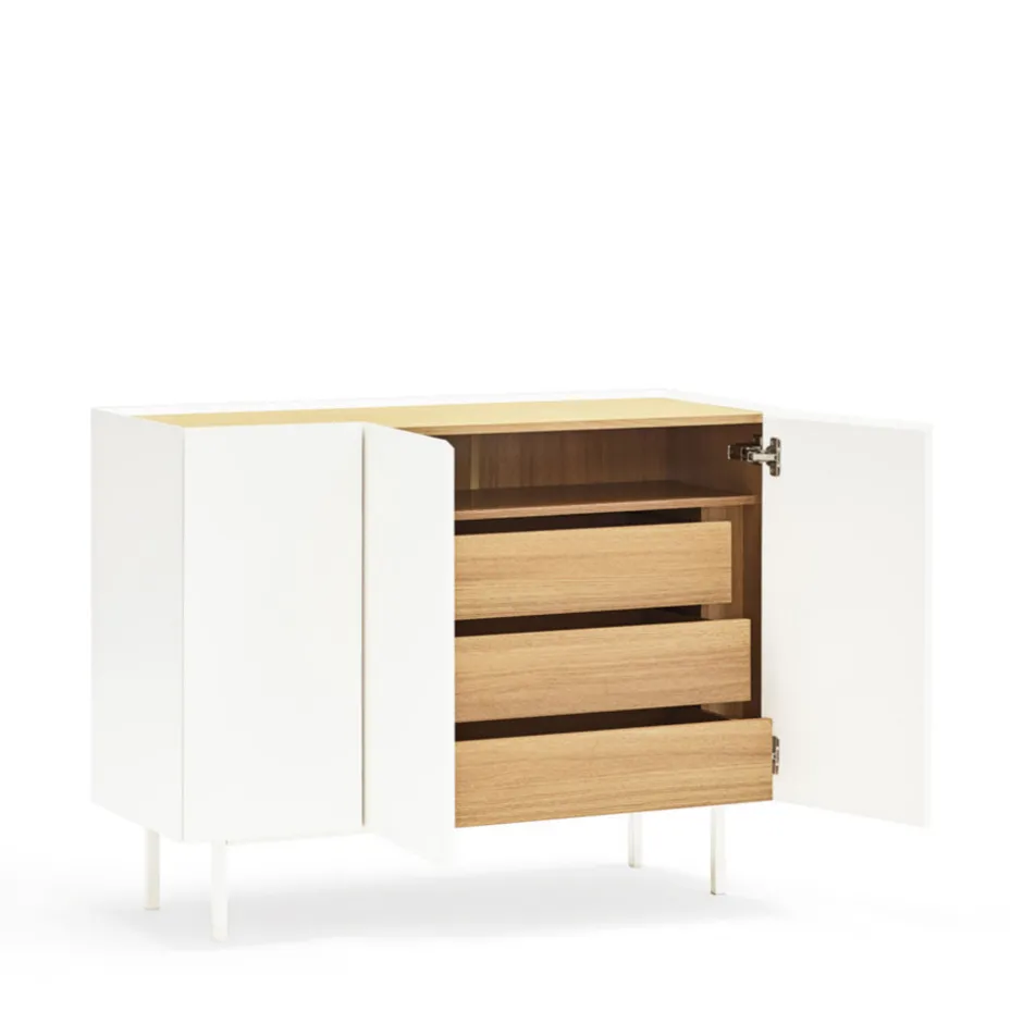 Hot Teulat ARISTA Buffet en bois 3 portes 3 tiroirs L110cm