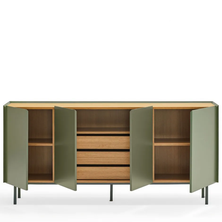 Best Teulat ARISTA Buffet en bois 4 portes 3 tiroirs L165cm