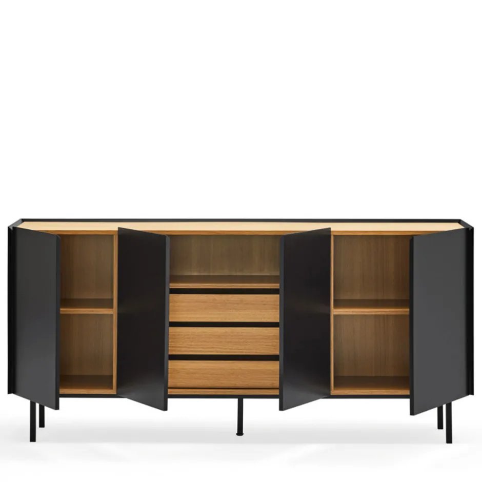 Best Teulat ARISTA Buffet en bois 4 portes 3 tiroirs L165cm