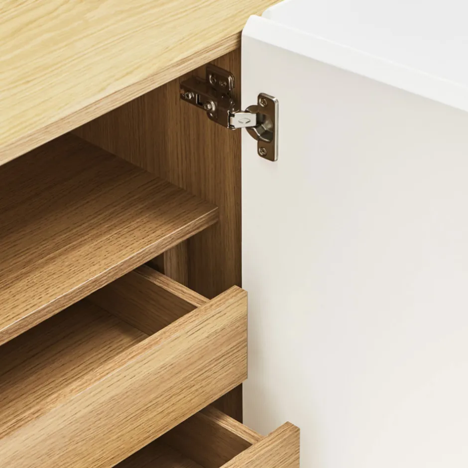 Best Teulat ARISTA Buffet en bois 4 portes 3 tiroirs L165cm