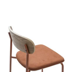 New No name ARNO Lot de 2 chaises de bar en tissu et métal H66cm