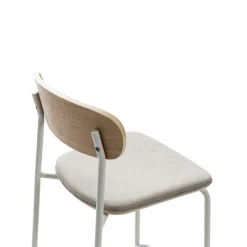 Discount No name ARNO Lot de 2 chaises de bar en tissu et métal H66cm