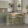 Clearance No name ARNO Lot de 2 chaises de bar en tissu et métal H66cm