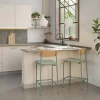 Online No name ARNO Lot de 2 chaises de bar en tissu et métal 66 cm