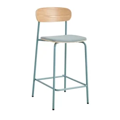 Online No name ARNO Lot de 2 chaises de bar en tissu et métal 66 cm