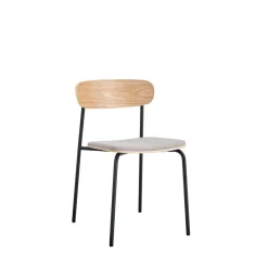Hot No name ARNO Lot de 2 chaises en tissu et métal