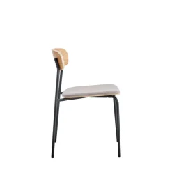 Hot No name ARNO Lot de 2 chaises en tissu et métal