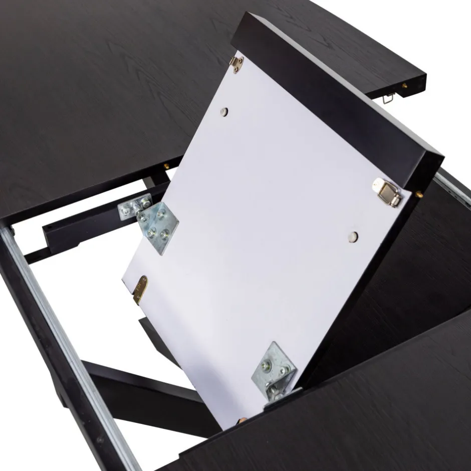 Online Woood ARROS Table à manger extensible ovale 8 à 10 personnes en bois et métal