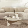 New Drawer ASYA Lot de 2 tables basses effet travertin