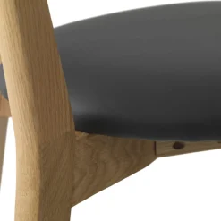 New No name AUDE Lot de 2 chaises de bar en bois et simili H67cm