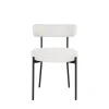 Clearance House Nordic BADALONA Lot de 2 chaises en tissu bouclette et métal