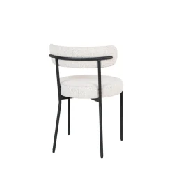 Clearance House Nordic BADALONA Lot de 2 chaises en tissu bouclette et métal
