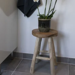 Outlet House Nordic BADIA Tabouret en teck H45cm