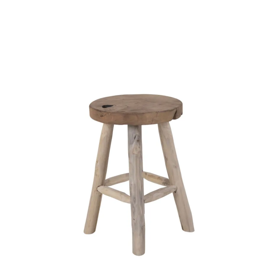 Outlet House Nordic BADIA Tabouret en teck H45cm