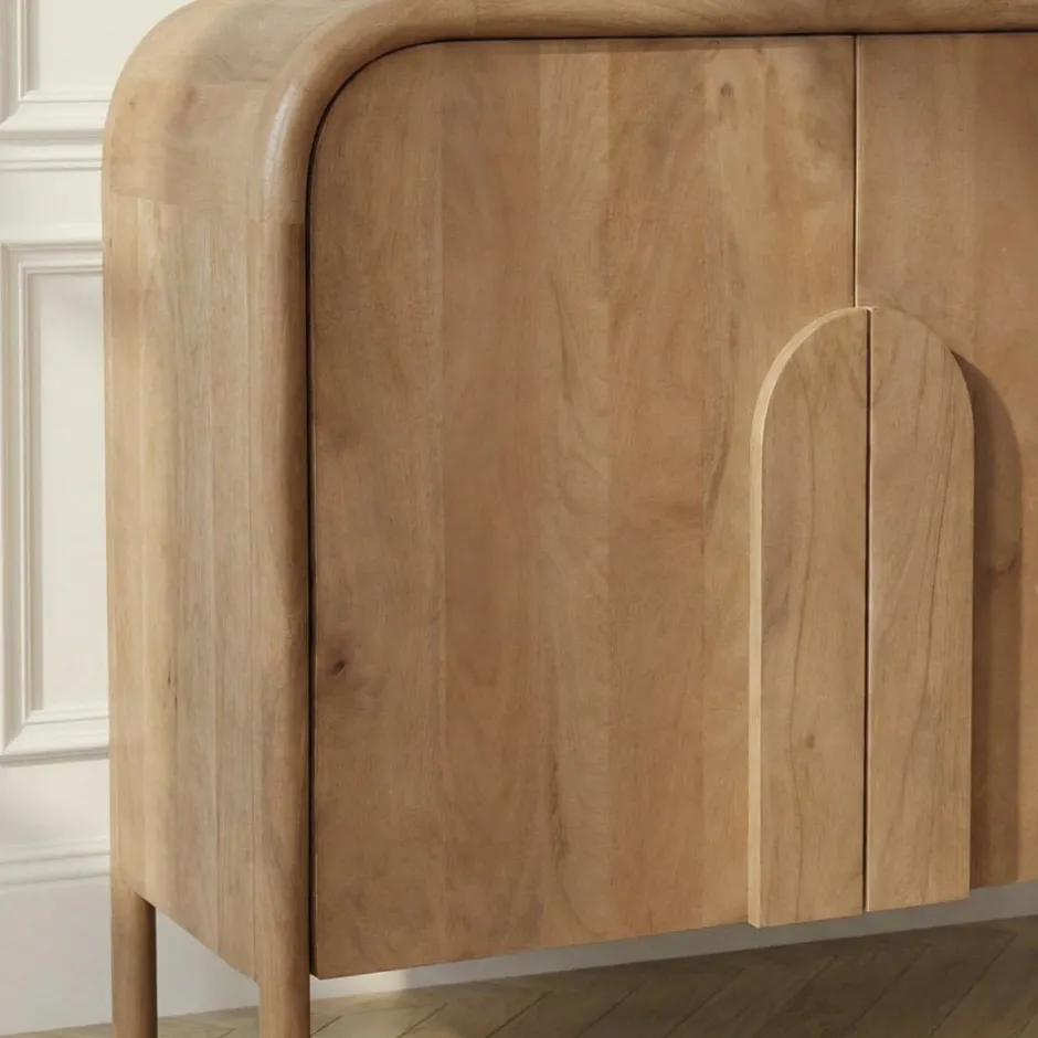 Online Drawer BALI Buffet 2 portes en bois massif L90cm