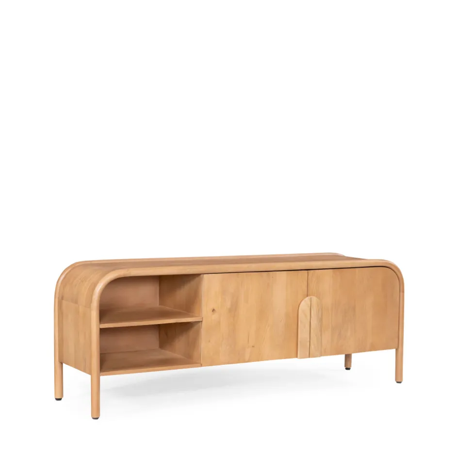 Sale Drawer BALI Meuble TV 2 portes en bois massif L150cm