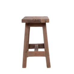 Outlet House Nordic BARCELONA Tabouret en teck H45cm