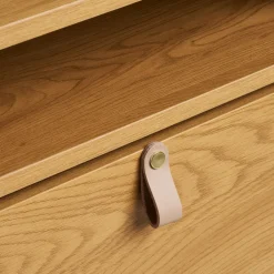 Outlet House Nordic BARCO Meuble à chaussures 2 portes en bois et métal L62cm