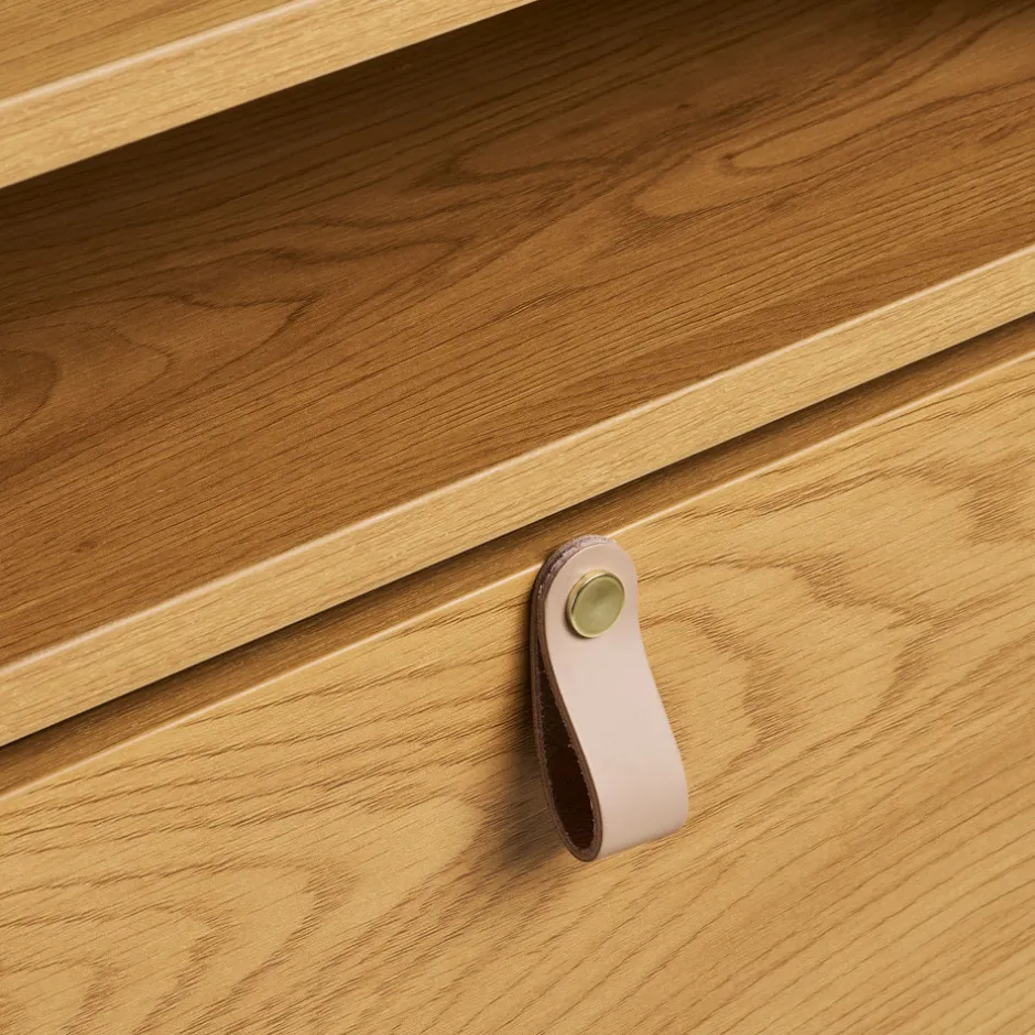 Outlet House Nordic BARCO Meuble à chaussures 2 portes en bois et métal L62cm