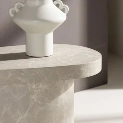 Discount Venture Home BASTAD Table d'appoint organique en effet marbre 50x30cm