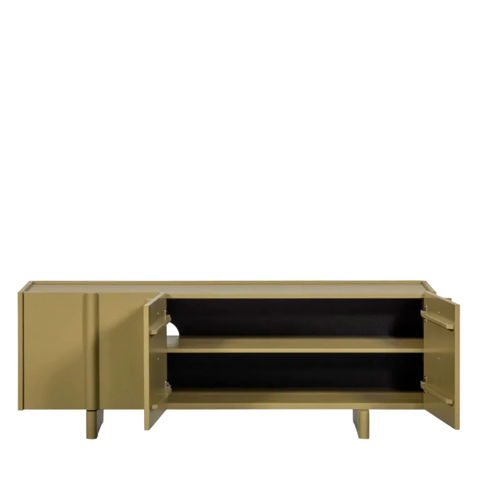 Best Woood BASU Meuble TV 3 portes en bois L152cm