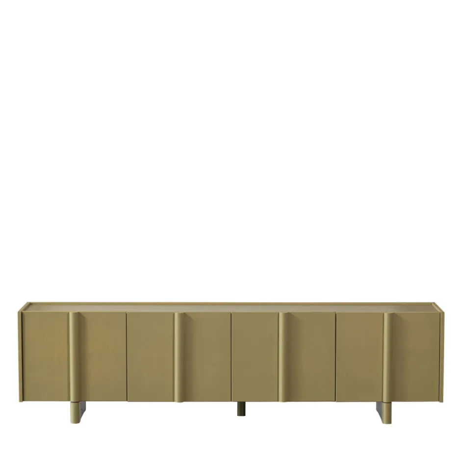 Online Woood BASU Meuble TV 4 portes en bois L200cm