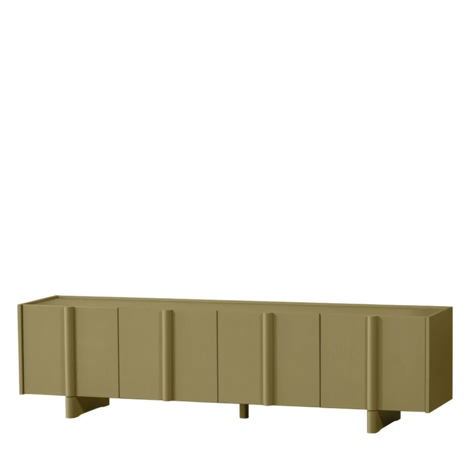 Online Woood BASU Meuble TV 4 portes en bois L200cm