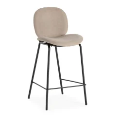 Discount No name BEGA Lot de 2 chaises de bar en tissu et métal H65cm