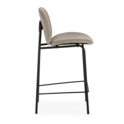 Discount No name BEGA Lot de 2 chaises de bar en tissu et métal H65cm