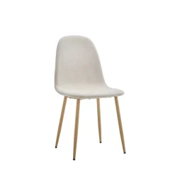 Outlet Drawer BELLA Lot de 2 chaises en tissu piètement effet bois