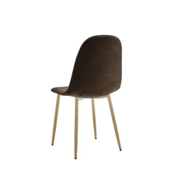 Outlet Drawer BELLA Lot de 2 chaises en tissu piètement effet bois