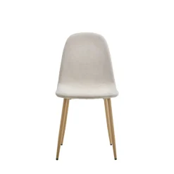 Outlet Drawer BELLA Lot de 2 chaises en tissu piètement effet bois