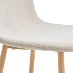 Outlet Drawer BELLA Lot de 2 chaises en tissu piètement effet bois