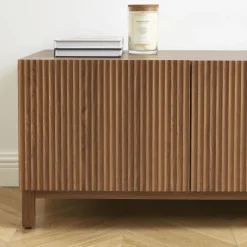 Discount No name BELLY Meuble TV 2 portes en bois L140cm