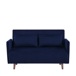 Clearance Drawer BELUSHI Canapé convertible 2 places en velours côtelé pieds bois foncé