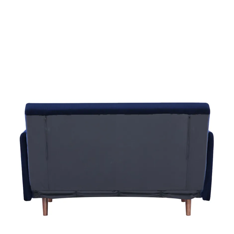 Clearance Drawer BELUSHI Canapé convertible 2 places en velours côtelé pieds bois foncé