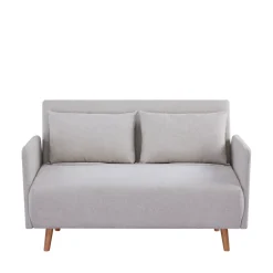Best Drawer BELUSHI Canapé convertible 2 places en tissu pieds bois clair