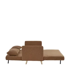 Best Drawer BELUSHI Canapé convertible 2 places en tissu pieds bois clair
