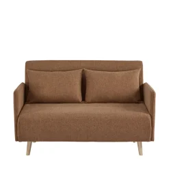 Best Drawer BELUSHI Canapé convertible 2 places en tissu pieds bois clair