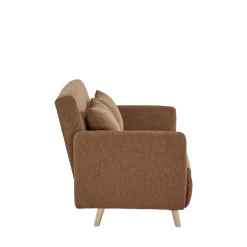Best Drawer BELUSHI Canapé convertible 2 places en tissu pieds bois clair